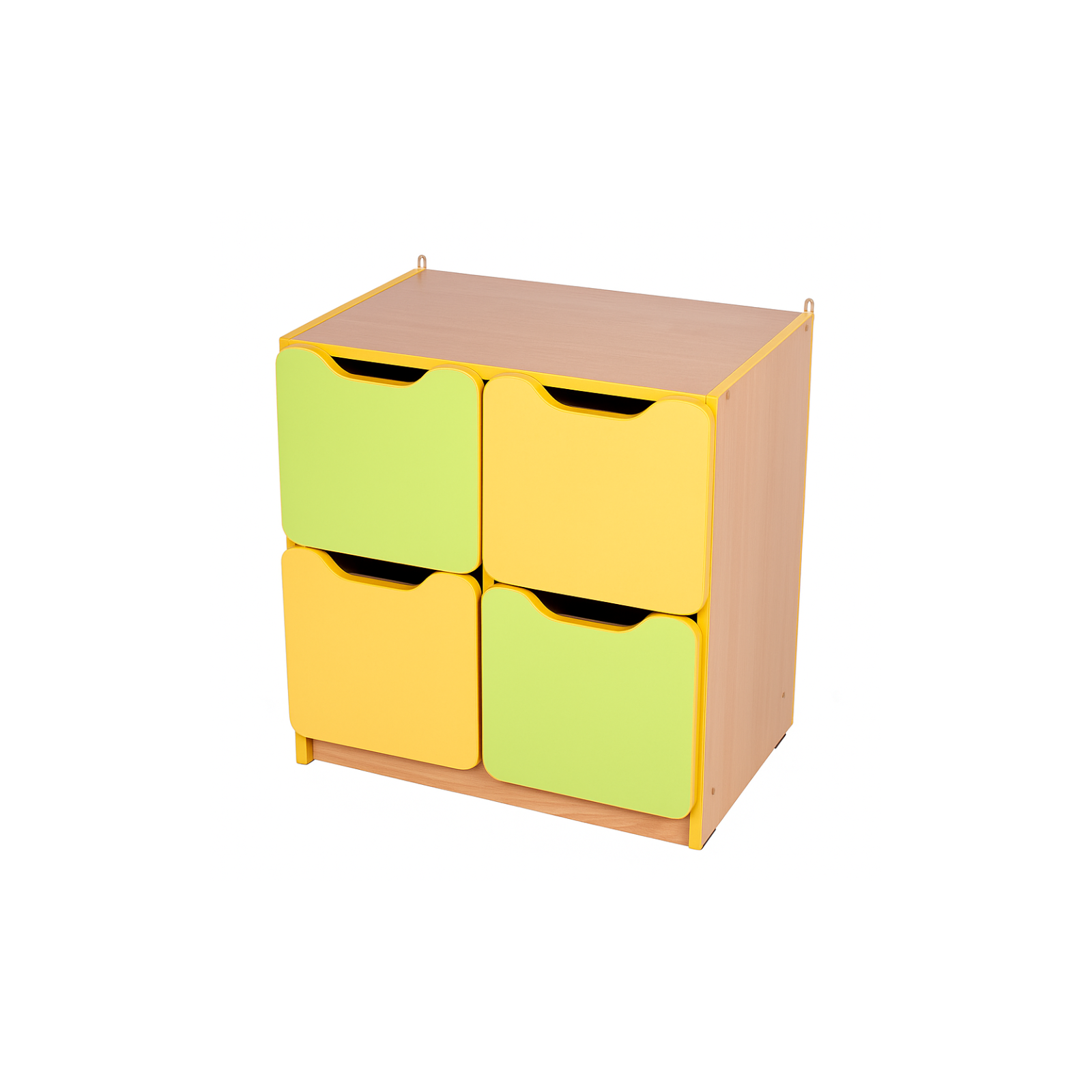 Універсальна закрита стінка "Школа-Сад"елемент №8, з 4-ма шухлядами, матеріал корпусу - ЛДСП, для зберігання речей, АЛМАНТ, 600х410х665 мм.